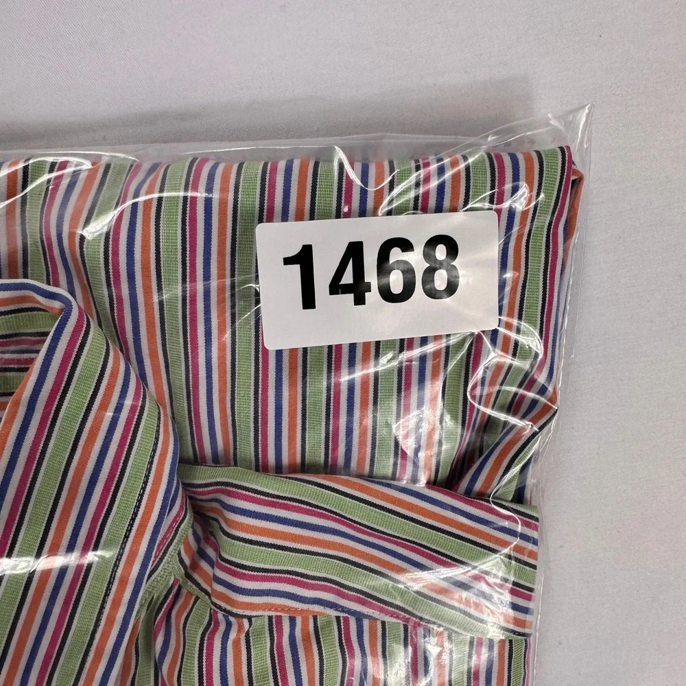 Ralph Lauren Classic Fit Button-Up Shirt Multicolor‎ Stripe 100% Cotton L
